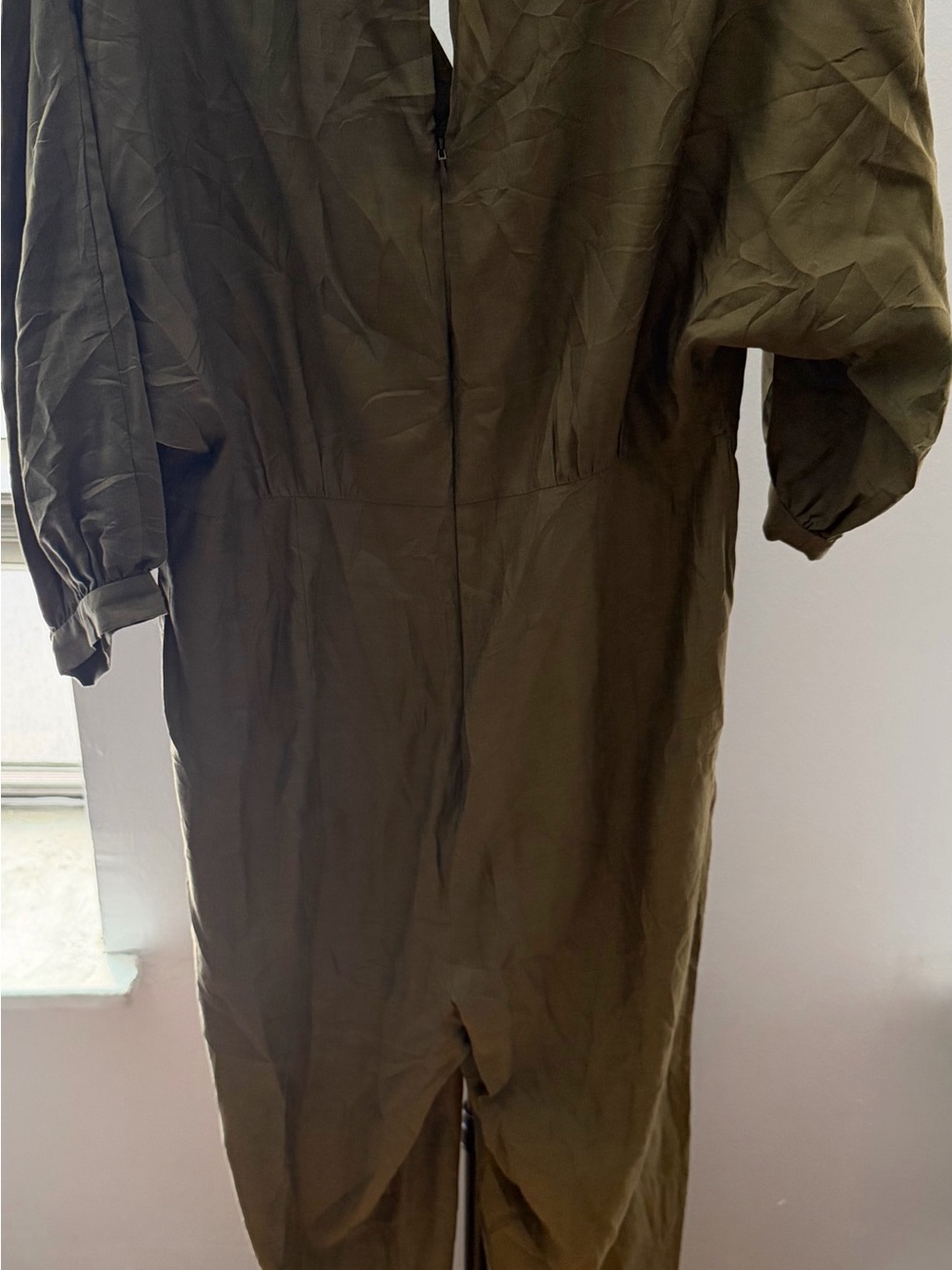 BCBGMaxAzria Olive Junpsuit size Small - Picture 2 of 3